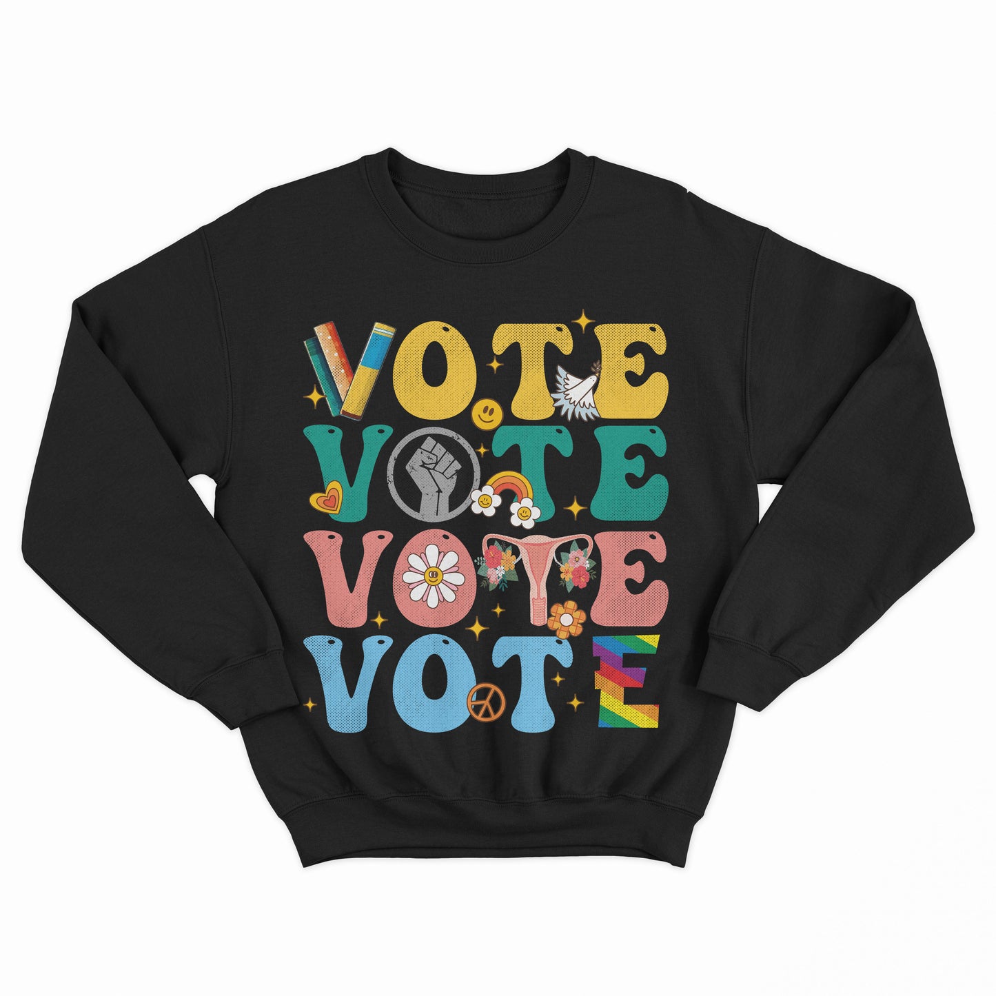 Retro Groovy Vote Shirt, Vote For Rights Shirt, Election Shirt