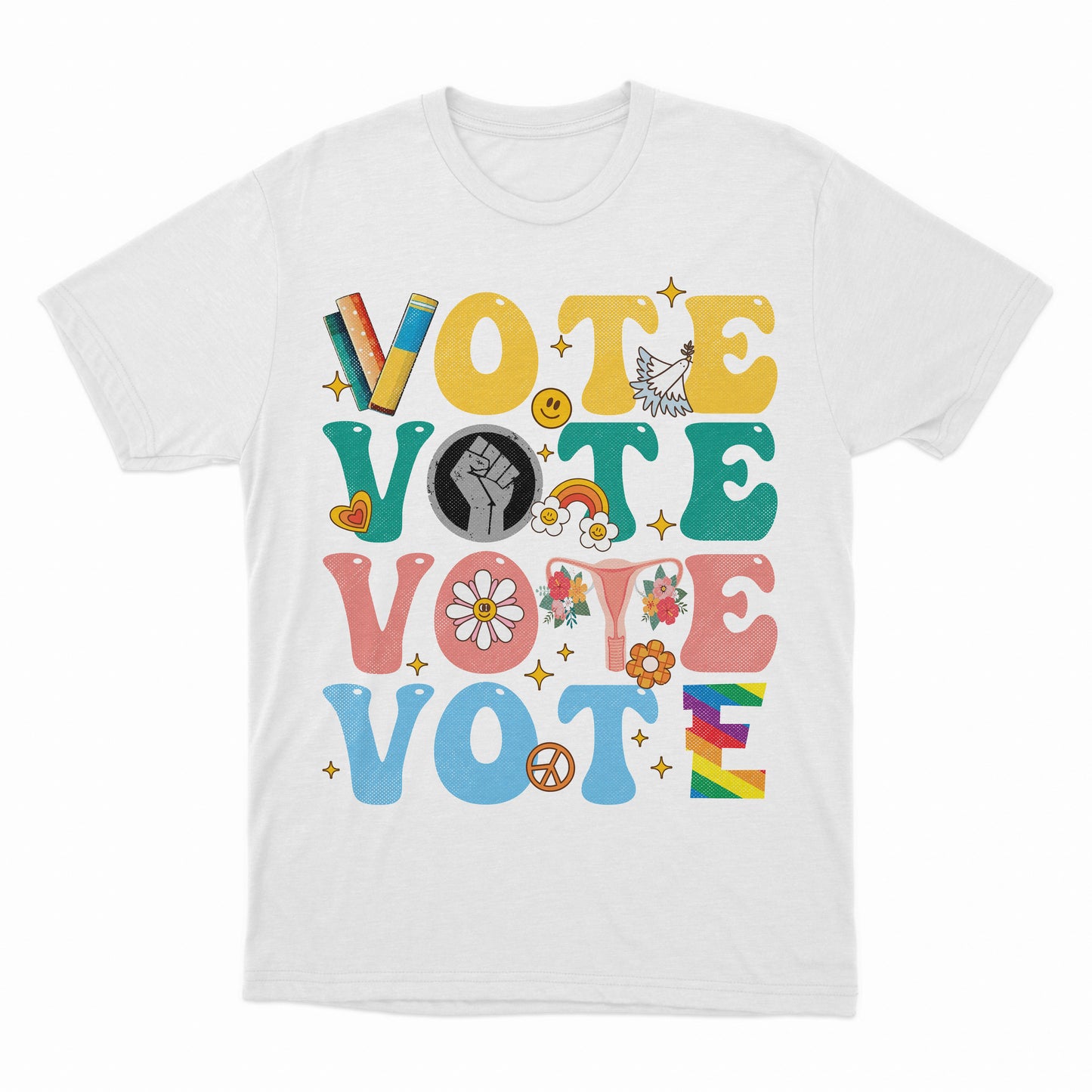 Retro Groovy Vote Shirt, Vote For Rights Shirt, Election Shirt
