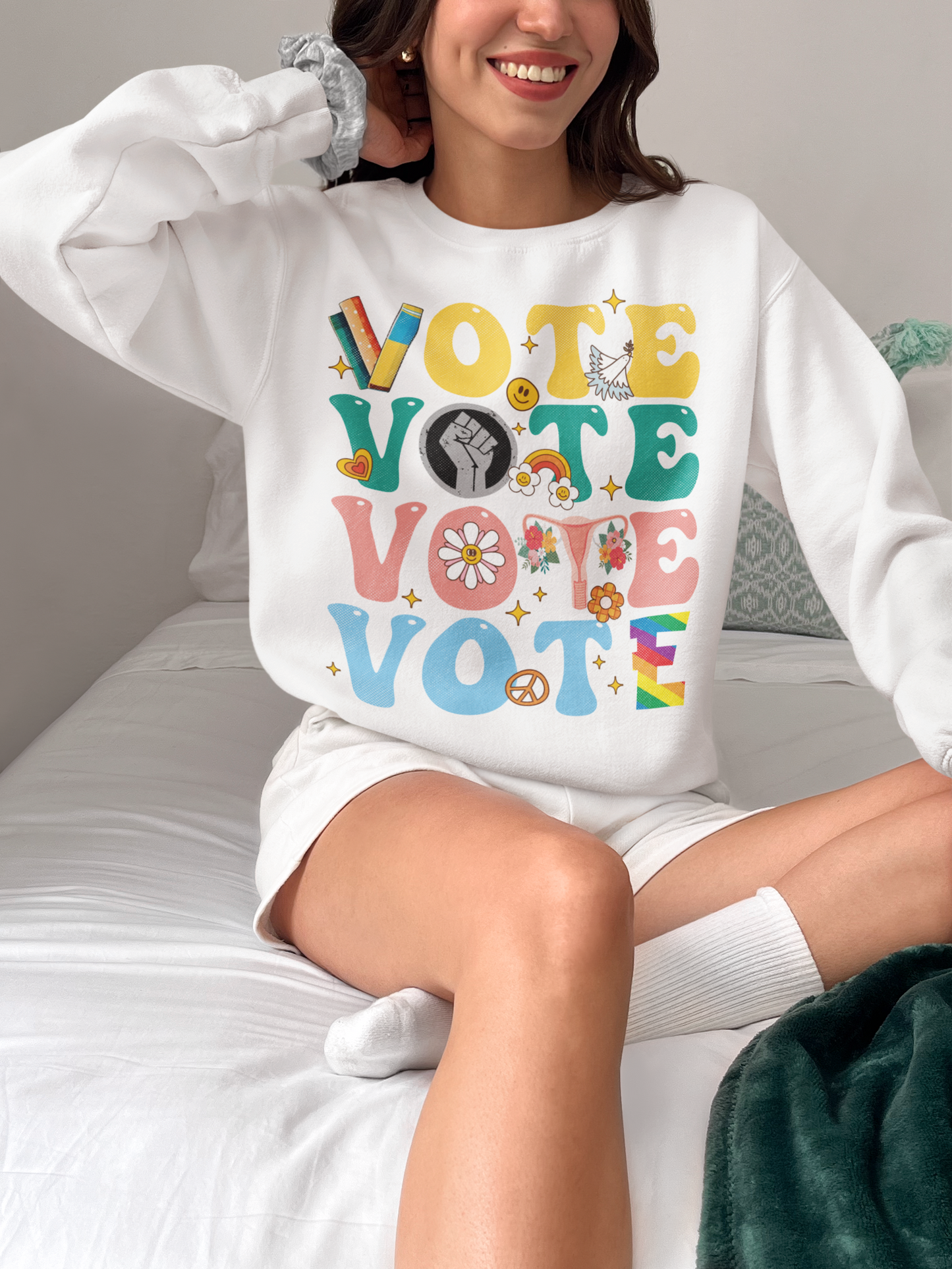 Retro Groovy Vote Shirt, Vote For Rights Shirt, Election Shirt