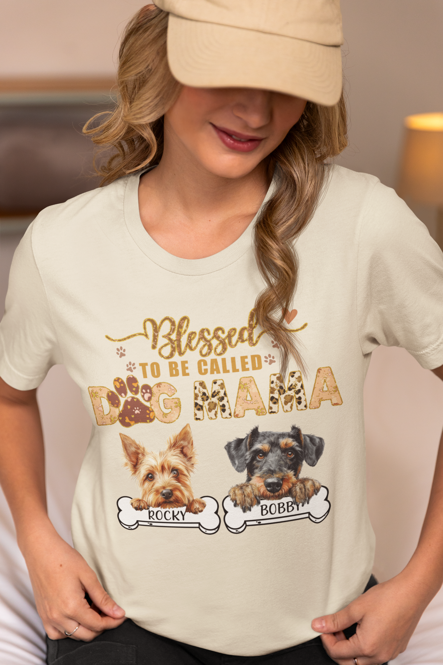 Blessed To Be Call Mama Shirt, Customized Mother's Day Shirt, , Personalized Dog's Name Shirt, Cute Mother's Day Mom Shirt, Personlized Gifts Custom Dog Shirt For Mom, Best Mother's Day Gift Idea