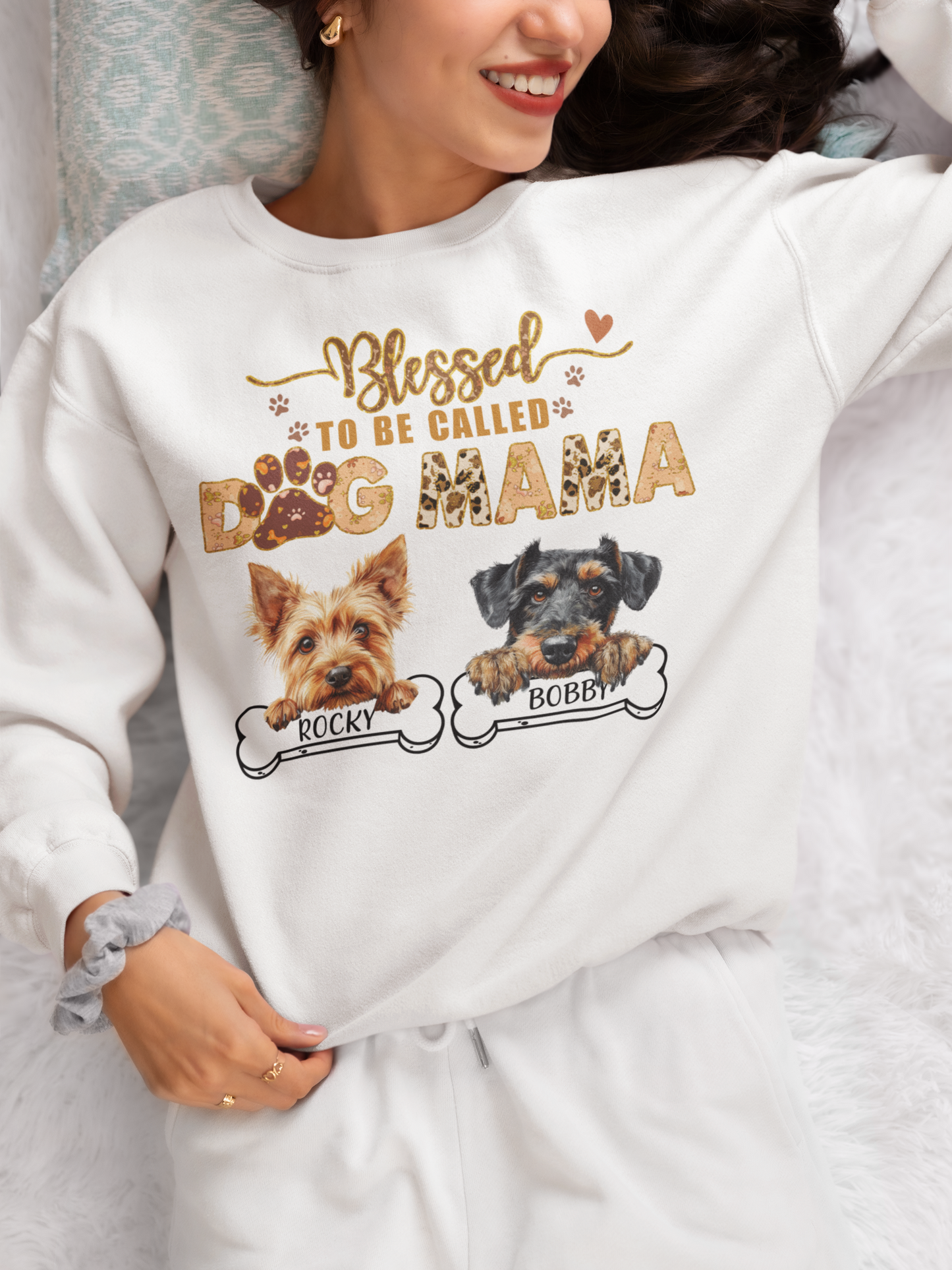 Blessed To Be Call Mama Shirt, Customized Mother's Day Shirt, , Personalized Dog's Name Shirt, Cute Mother's Day Mom Shirt, Personlized Gifts Custom Dog Shirt For Mom, Best Mother's Day Gift Idea