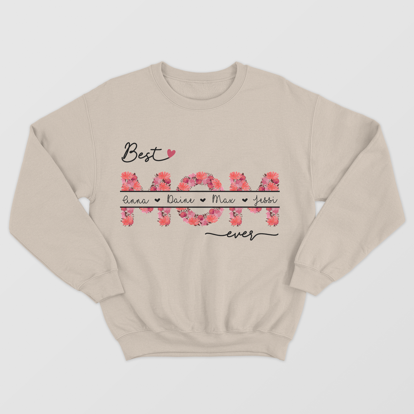 Retro Best Mom Ever Sweatshirt, Mommio Lover Sweatshirt, Best Mom Ever Sweatshirt, Gift for Mom Sweatshirt, Retro Mom Sweatshirt, Custom Mama Shirt, Mom Shirt With Names, Personalized Mama T-shirt