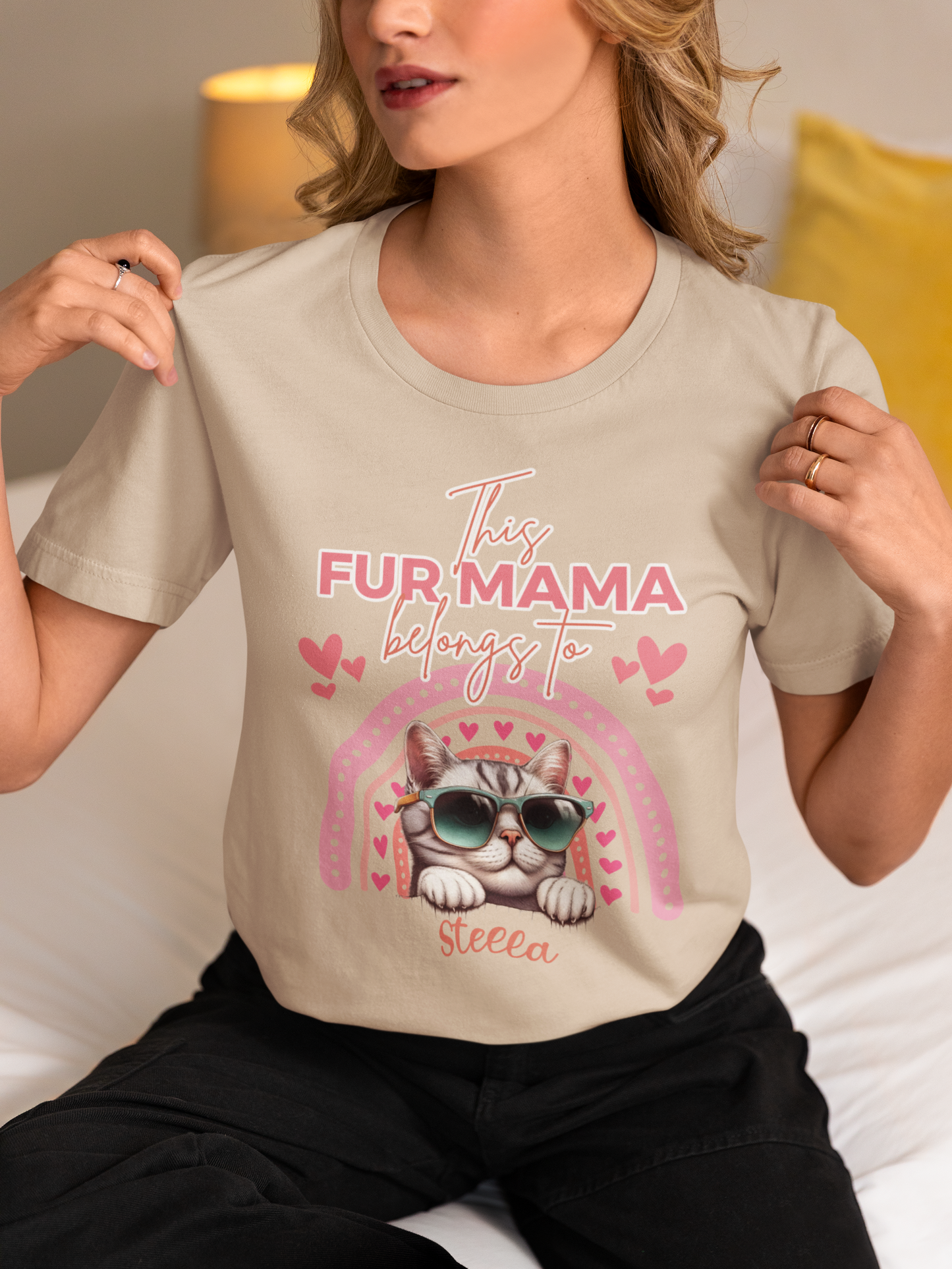 This Fur Mama Belongs To, Cats Personalized Shirt, Funny Cat Shirt For Human, Pet Owner Gift, Gift For Cat Mom, Mother's Day Gift, Mom Gift