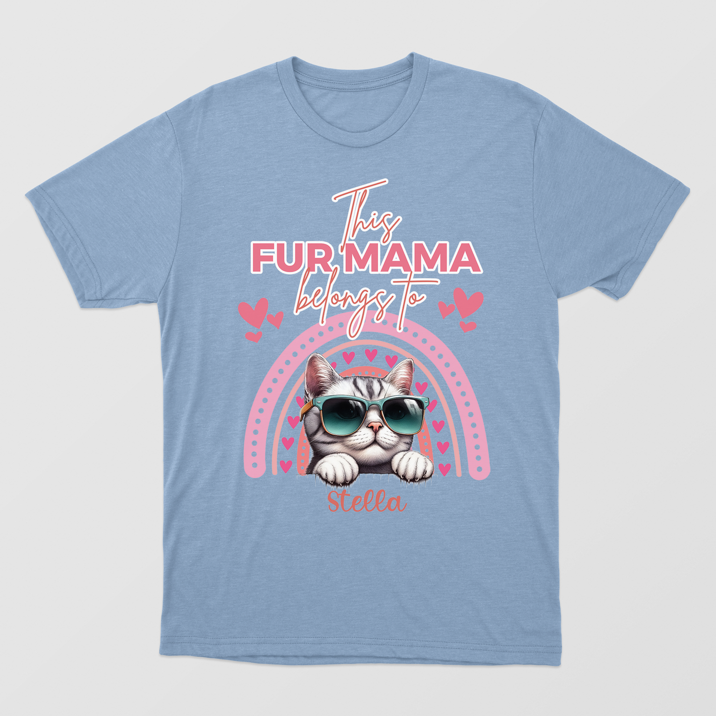 This Fur Mama Belongs To, Cats Personalized Shirt, Funny Cat Shirt For Human, Pet Owner Gift, Gift For Cat Mom, Mother's Day Gift, Mom Gift