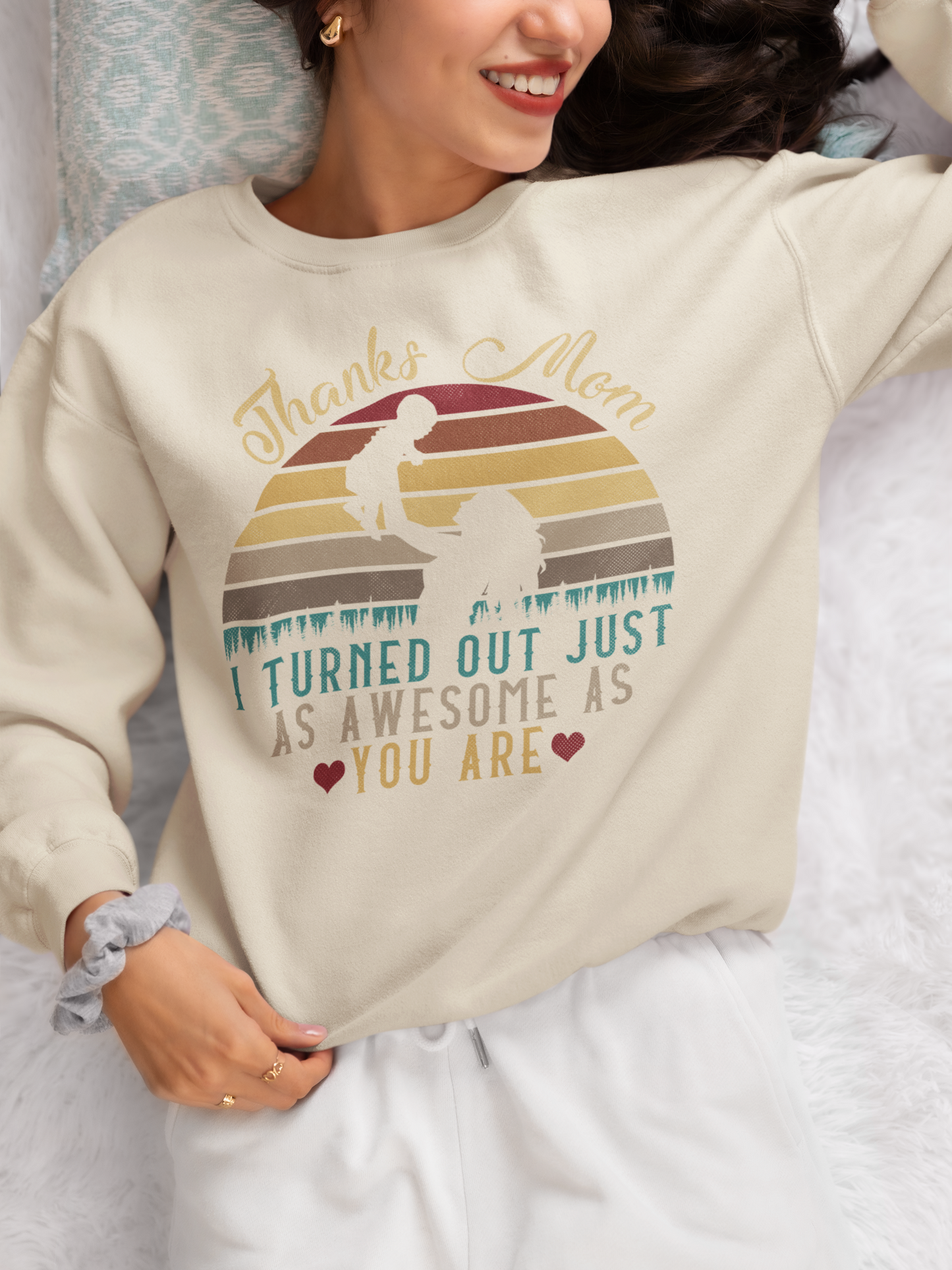 Mother's Day T-Shirt Thanks Mom I Turned Out Awesome, mom gift ideas T-Shirt