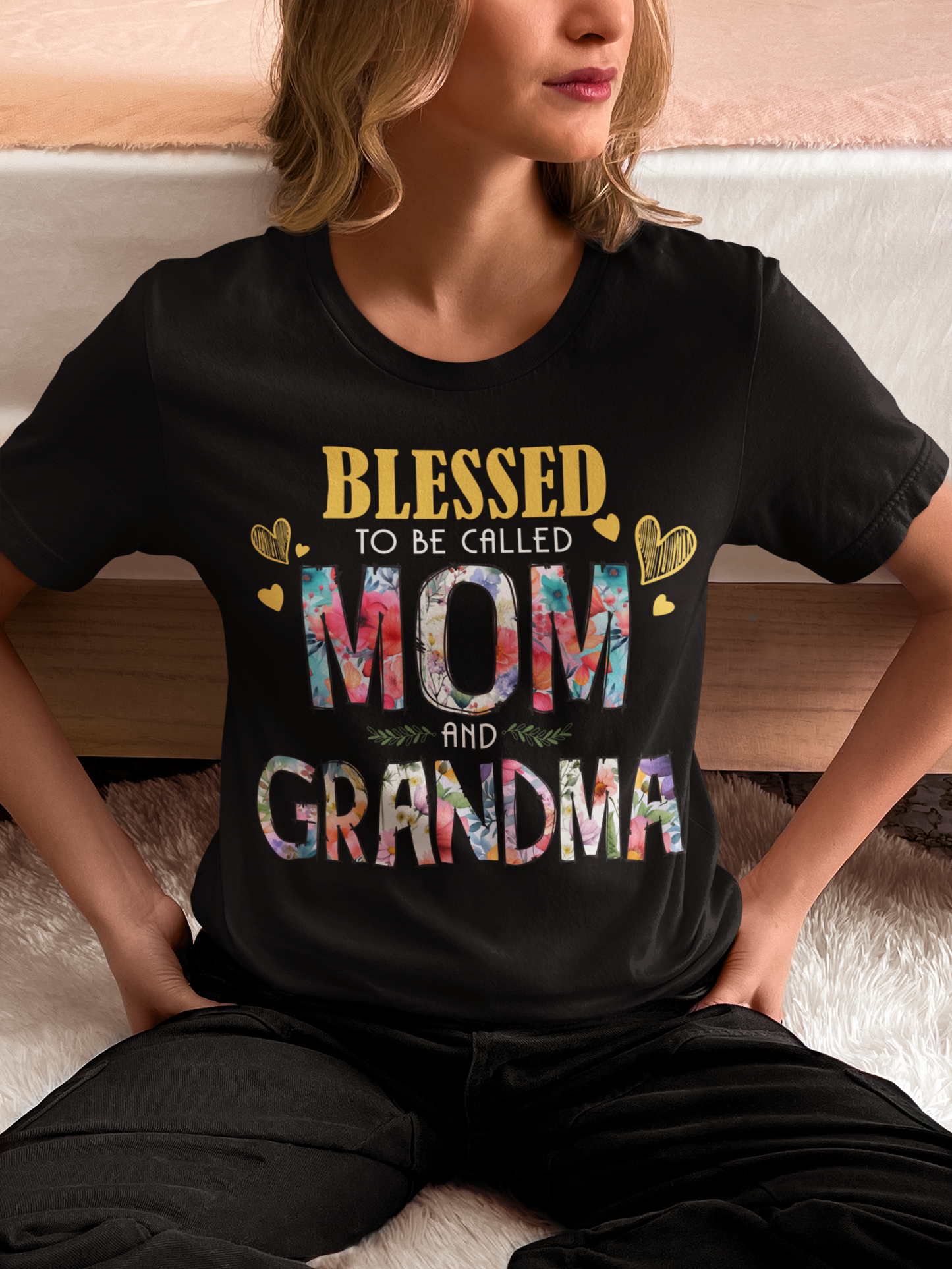 Blessed To Be Called Mom And Grandma Shirt, Grandma Gift, New Grandma T-Shirt, Great Grandma Shirt, Mothers Day Gift,Grandma To Be Shirt,Baby Reveal Shirt,Best Grandma