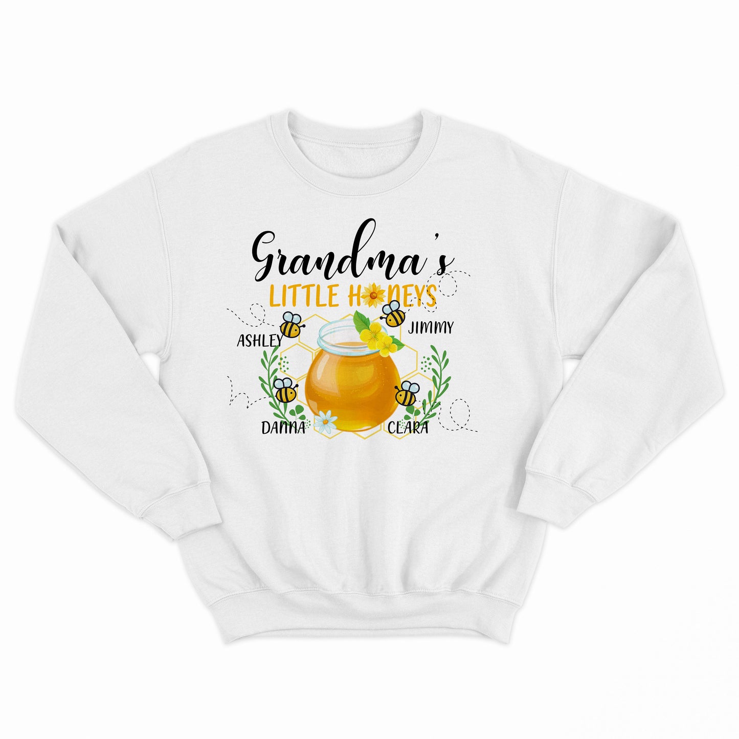 Personalized Grandma Shirt, Grandma with Kids Name, Mother's Day Shirt, Grandma's Little Honey, Gift For Grandma, Nanny Shirt, Grandma Gift For Grandma Nana Shirt Mom Shirt Grandma Tee Grandma Shirts With Grandkids Names