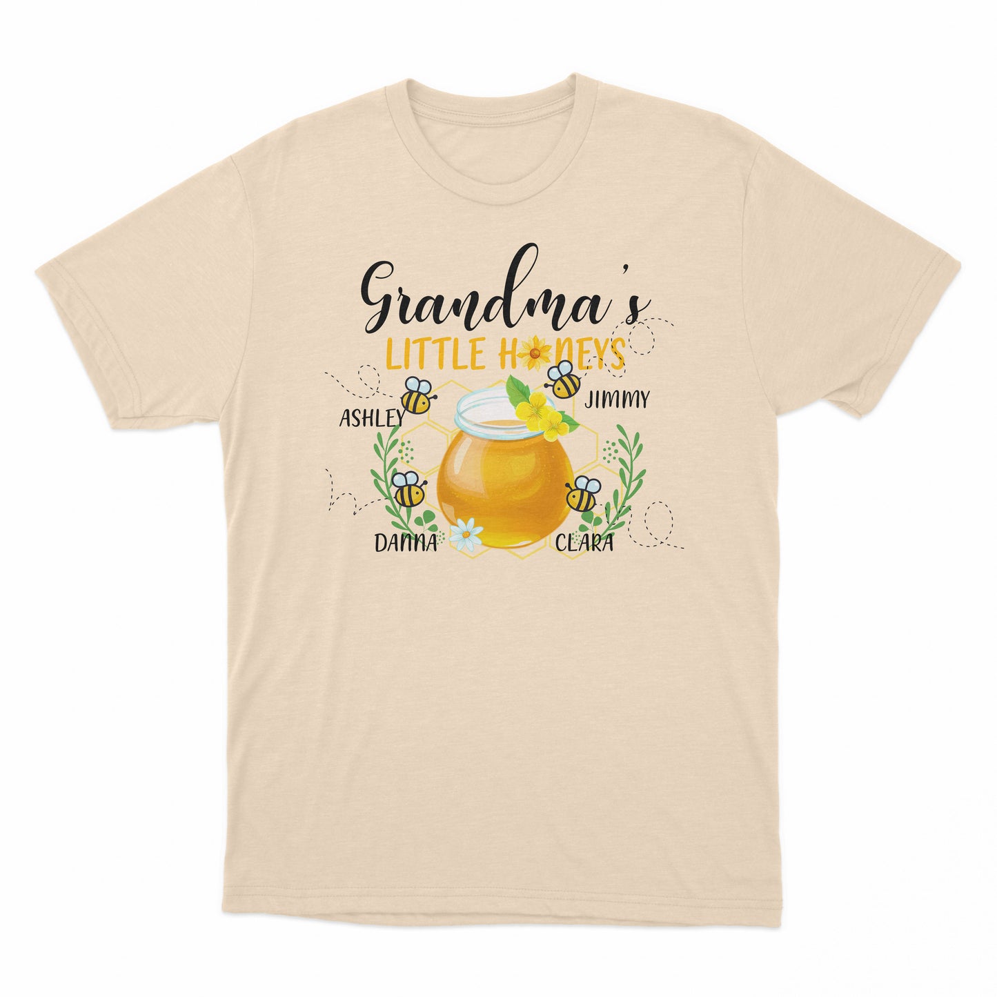 Personalized Grandma Shirt, Grandma with Kids Name, Mother's Day Shirt, Grandma's Little Honey, Gift For Grandma, Nanny Shirt, Grandma Gift For Grandma Nana Shirt Mom Shirt Grandma Tee Grandma Shirts With Grandkids Names