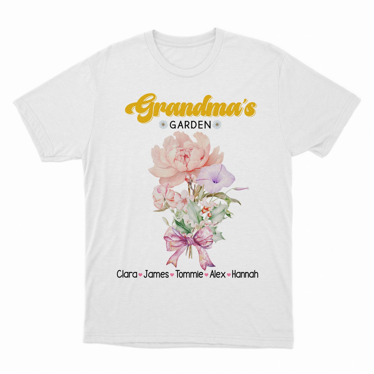 Grandma Shirt with Custom Birth Flowers and Names, Mothers Day Gift, Unique Grandma Gift, Personalized Birthday Gift, Nana's Garden Growing Since Shirt with Custom Birth Flowers, Mothers Day Gift, Personalized Names Flowers Date