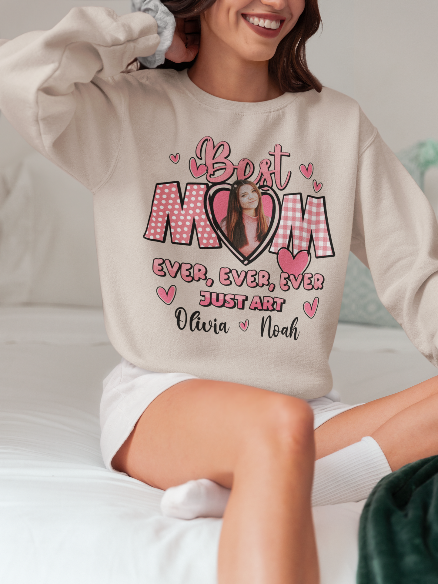 Best Mom Ever Shirt, Custom Name For Mother's Day Shirt, Happy Mother's Day Shirt, Custom Kid's Name Shirt, Best Mother's Day Gift Idea, Mama Baby Shirt, Personalized Photo For Mother Shirt, Custom Name Shirt, Custom Photo Shirt