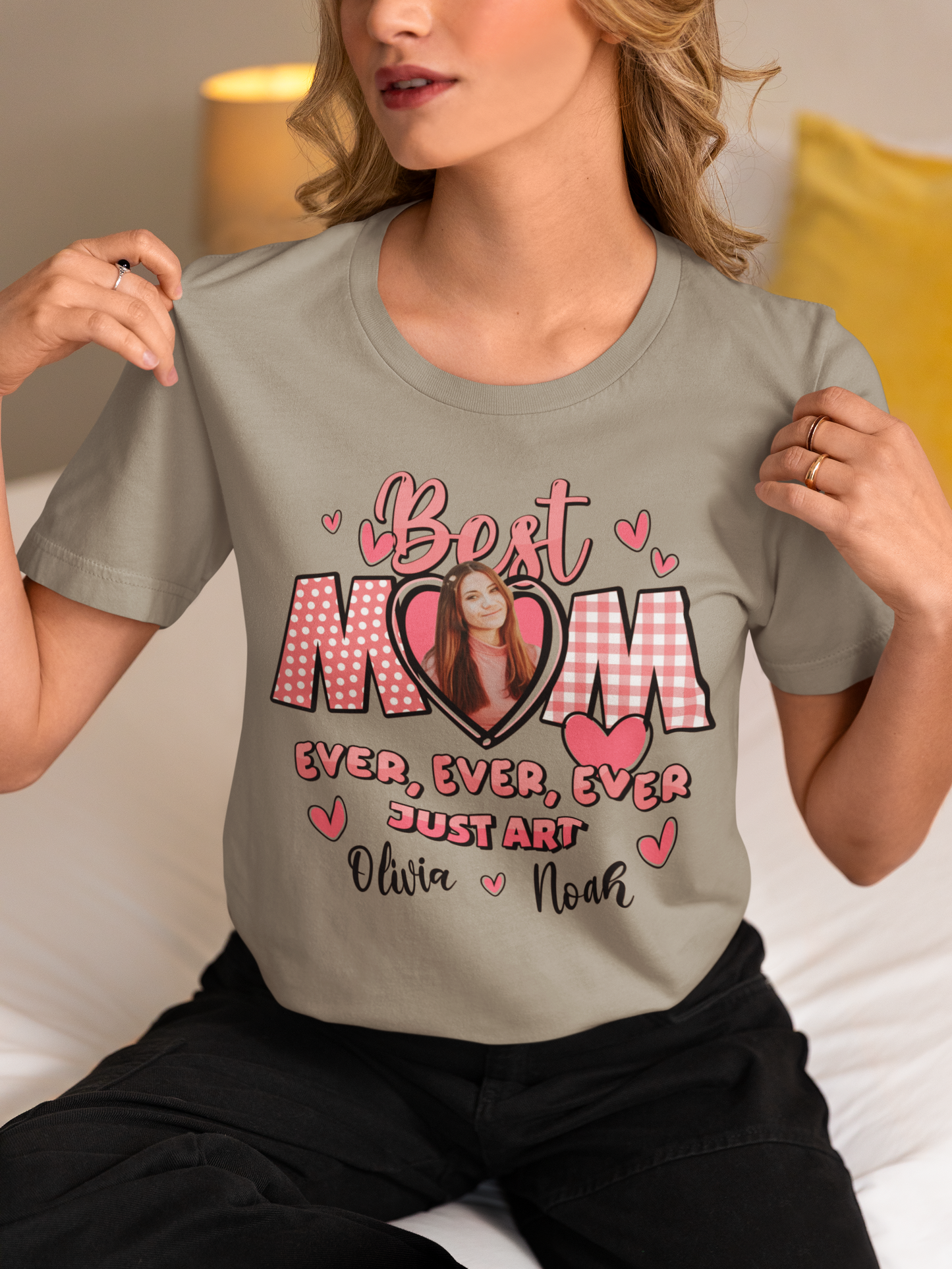 Best Mom Ever Shirt, Custom Name For Mother's Day Shirt, Happy Mother's Day Shirt, Custom Kid's Name Shirt, Best Mother's Day Gift Idea, Mama Baby Shirt, Personalized Photo For Mother Shirt, Custom Name Shirt, Custom Photo Shirt