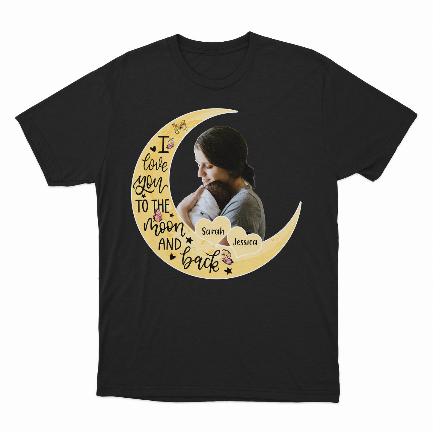 I Love You To The Moon And Back Shirt, Personalized Name Shirt, Mother's Day Quote Shirt, Meaningful Quote Shirt For Mom, Mother's Day Gift Shirt, Custom Mother's Day Shirt, New Mom Shirt