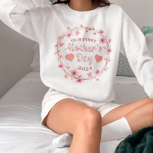 Our First Mother's Day Gift Idea Shirt, First Mother's Day 2024 Shirt, Retro Floral For Mother Shirt,  Best Floral Shirt For Mom, Retro Floral Gift Idea, First Mother's Day Ever Shirt, Best Shirt For First Mother Day