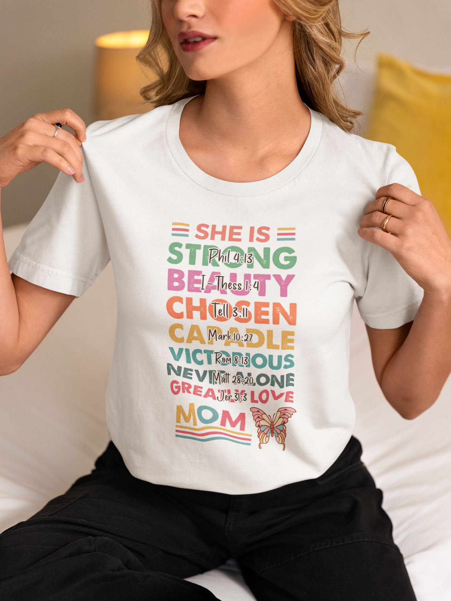 She is Mom Shirt, Retro Mother Bible Shirt, Blessed Mom Shirt, Mom Shirt, Mom Life Shirt, Mother's Day Shirt, Gift for Mom, Retro Mama Quotes