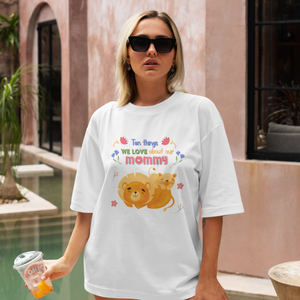 Personalized Ten Things We Love About Our Mommy, Customized Cute Clipart Shirt, Unique Mother's Day Shirt