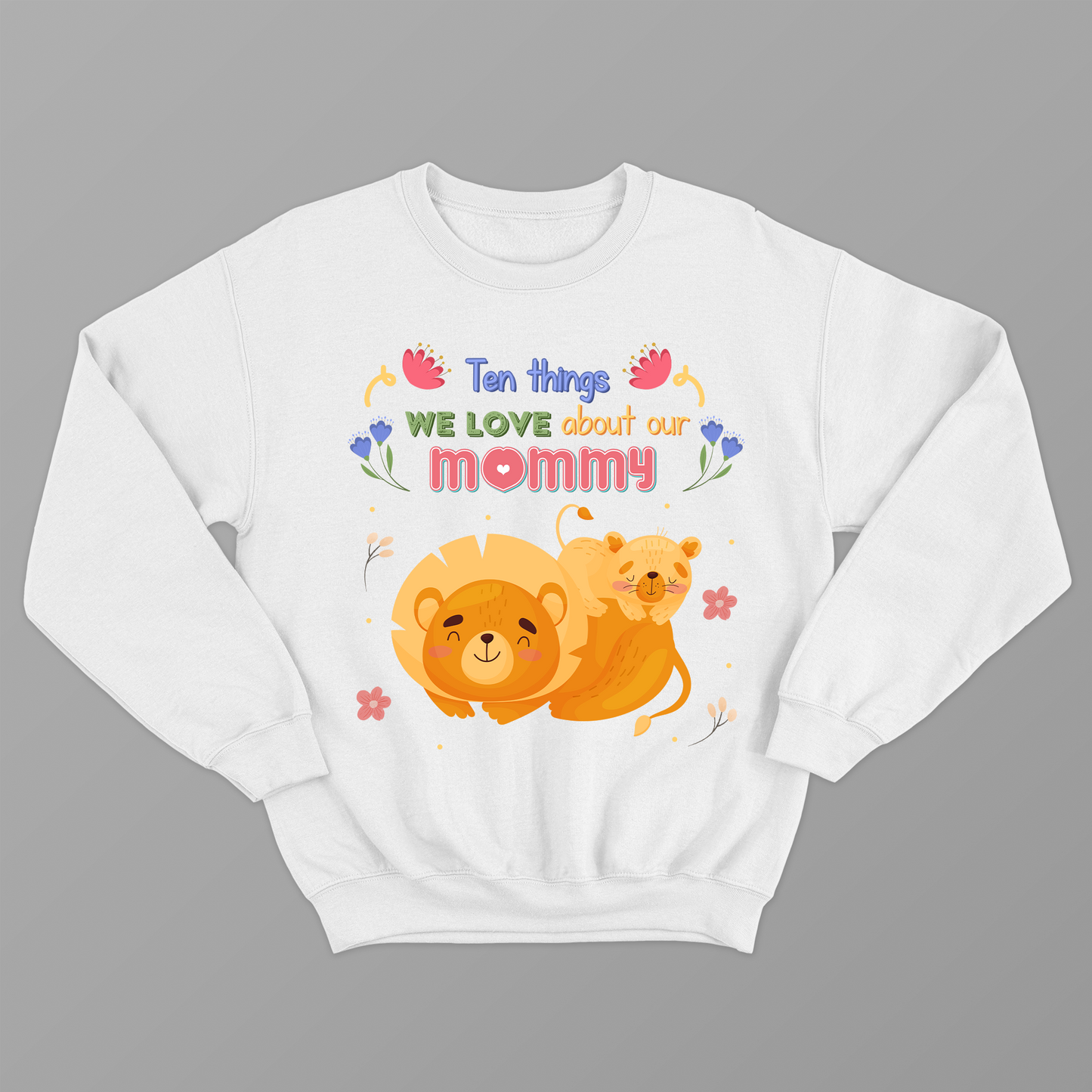 Personalized Ten Things We Love About Our Mommy, Customized Cute Clipart Shirt, Unique Mother's Day Shirt