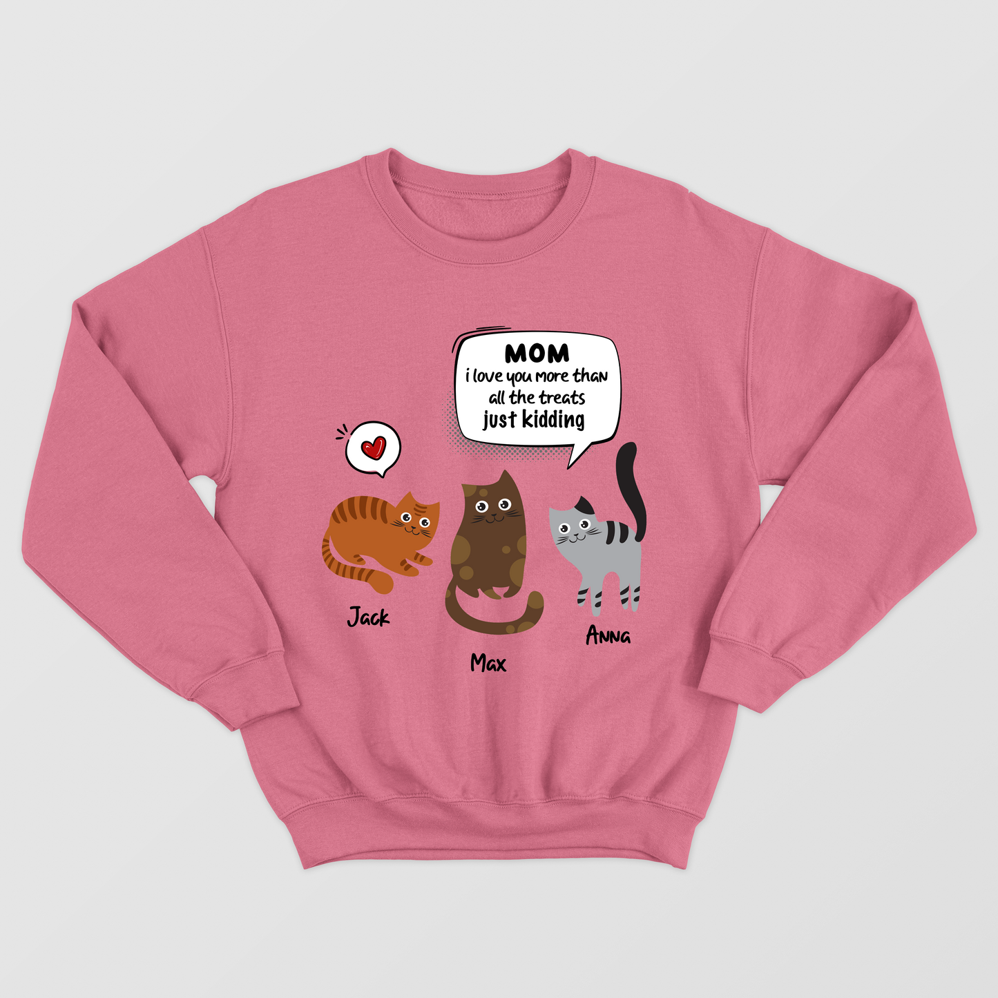 Mom I Love You More Than All The Treats Cat Mom Shirt, Cat Mom Mother's Day Shirt, Customized Cute Cat Mother's Day Shirt, Cat Lovers Shirt, Gift For Cat Mom Shirt, Cat Lovers Gifts, Cat Mama Shirt, Custom Cat Name Shirt