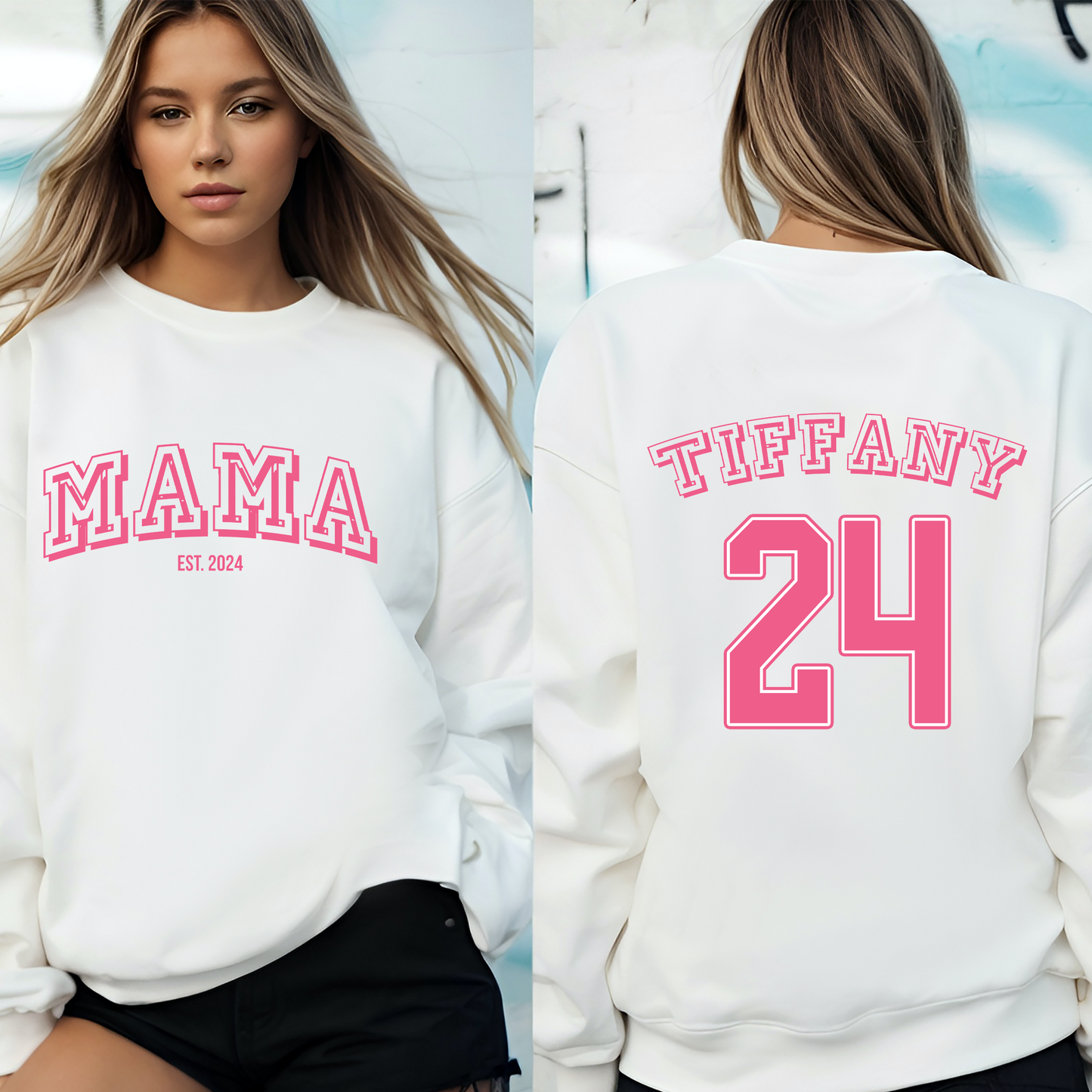 Sweat Shirt For Mother's Day, Promoted To Mom Shirt, Future Mom Shirt, Mother's Day 2024 Shirt, Mom Life Shirt, Baby Announcement Shirt, Customized Number Jersey Shirt, Custom Name Mother's Day Shirt, Mama Baby Shirt