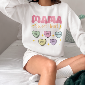 Mother's Day Sweet Heart Shirt, Personalized Kid's Name Shirt, Sweet Heart Candy Shirt, Sweet Mama Shirt, Gift For Mom