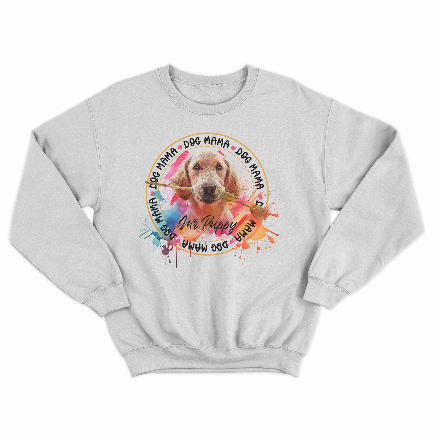 Dog Mom Shirt, Dog Mama Shirt, Cute Dog Paw Shirt, Personalized Dog's Name Shirt, Dog Mom Shirt For Mother's Day, Pet Mom Custom Name Shirt, Colorful Glitter Shirt, Custom Your Dog's Name Shirt, Dog Mom Gift Idea Shirt, Shirt For Who Loves Dog (Ver 2 )