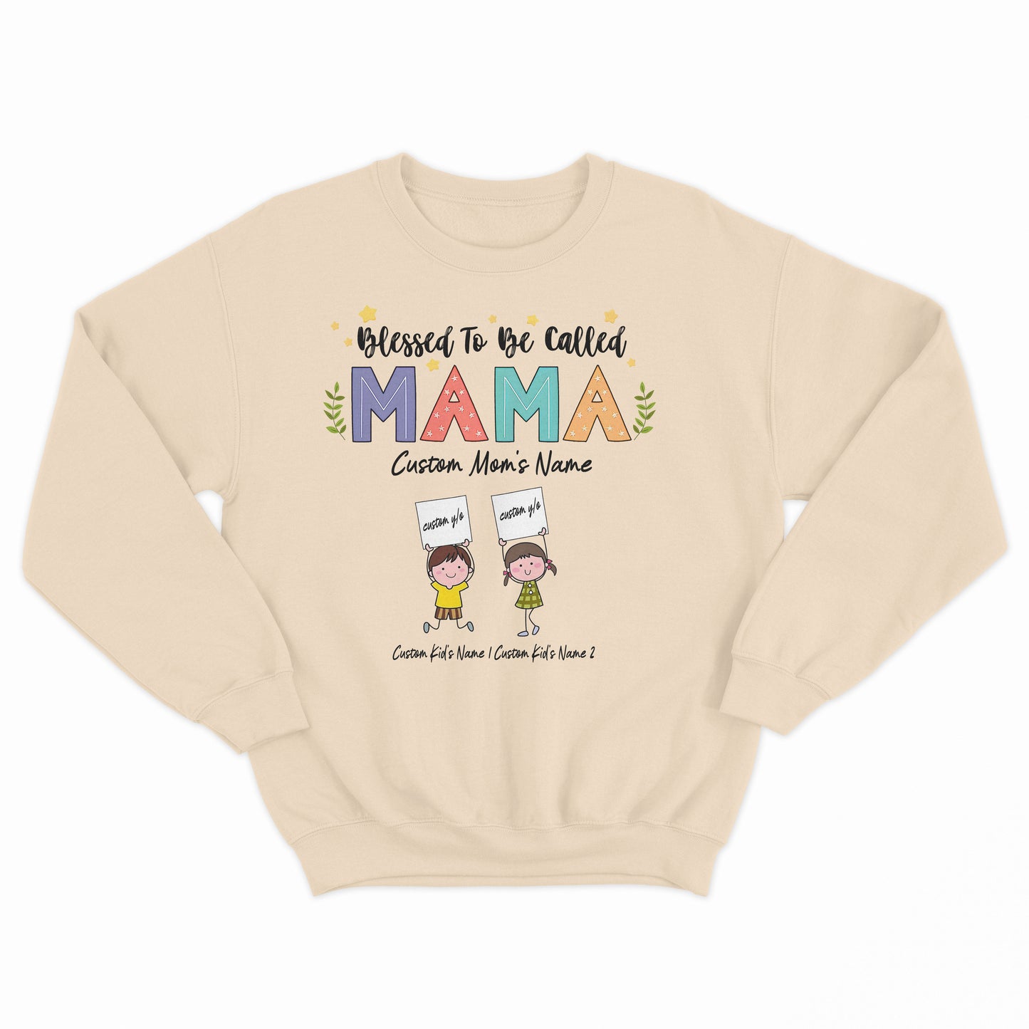 Blessed To Be Call Mama Shirt, Customized Mother's Day Shirt, Funny Kids Clipart Shirt, Personalized Kid's Name Shirt, Custom Mom Shirts For Women, Cute Mother's Day Mom Shirt, Personlized Gifts Custom Kid Shirt For Mom