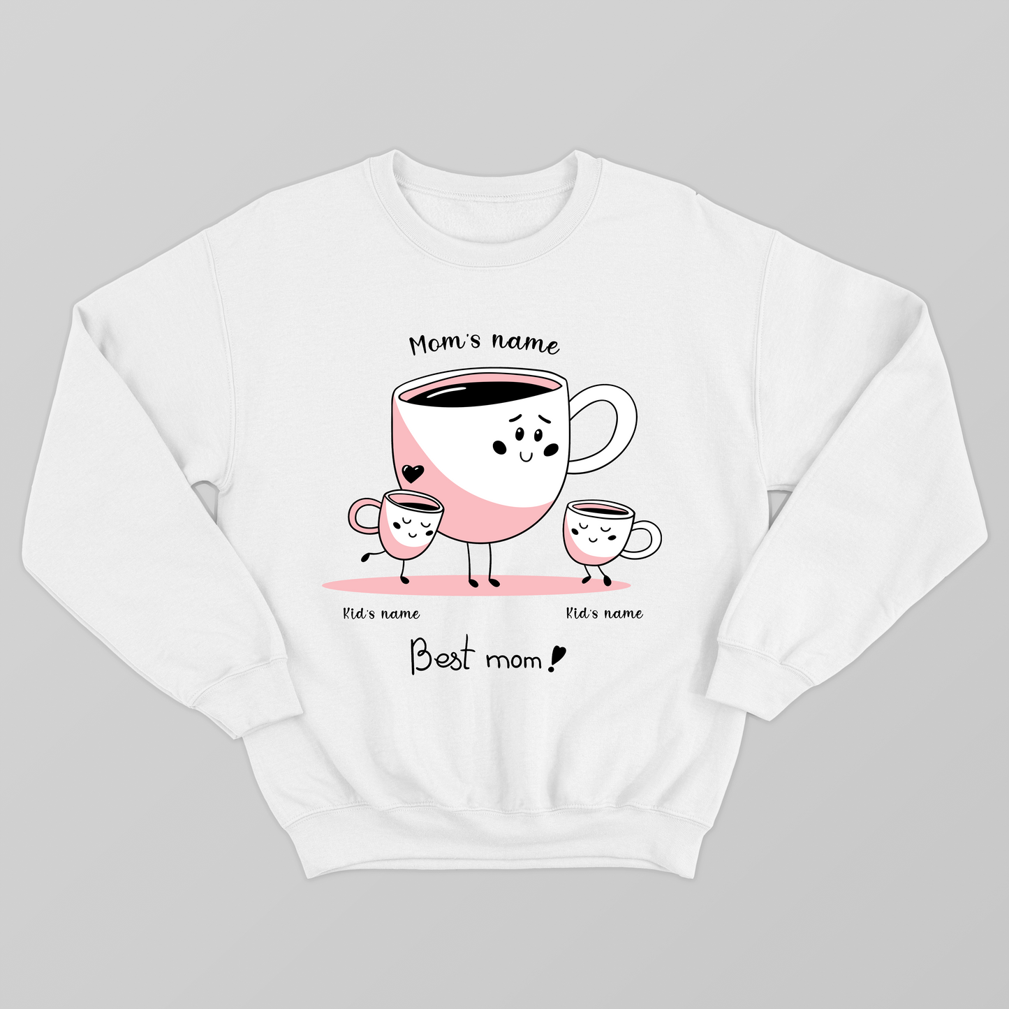 Funny Personalized Tea Cup Shirt, Funny Tea Cup Shirt For Mother's Day, Funny Tea Cup Clipart Shirt, Personalized Kid's Name Shirt, Customized Mother's Name Shirt, Funny Gift Idea Shirt For Mother's Day
