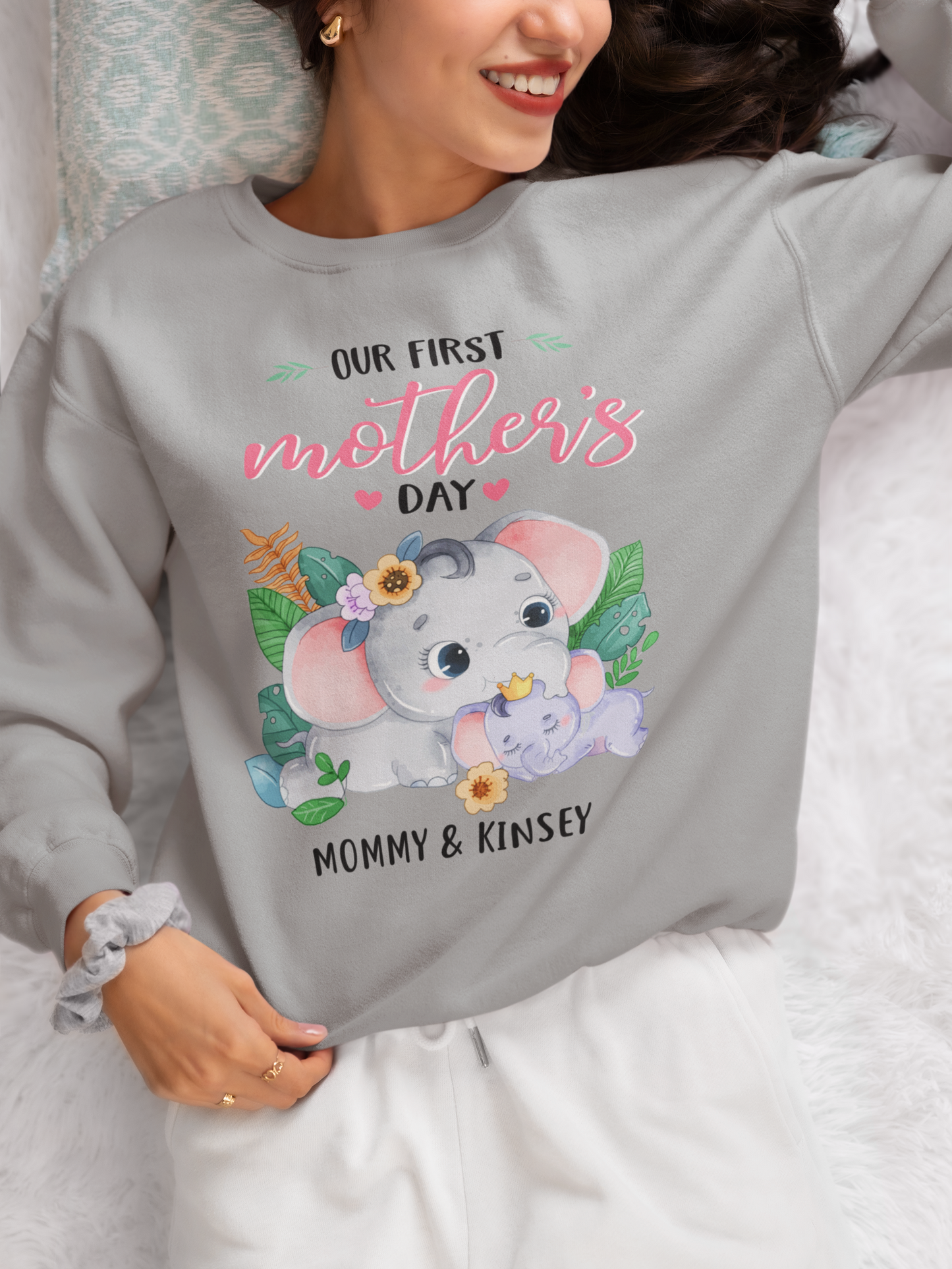 Our First Mother's Day Shirt, Customized Shirt For Mother's Day, Cute Animal Mother And Kids Shirt, Persnalized Animals Shirt, First Mother's Day Shirt, Mother's Day 2024 Shirt