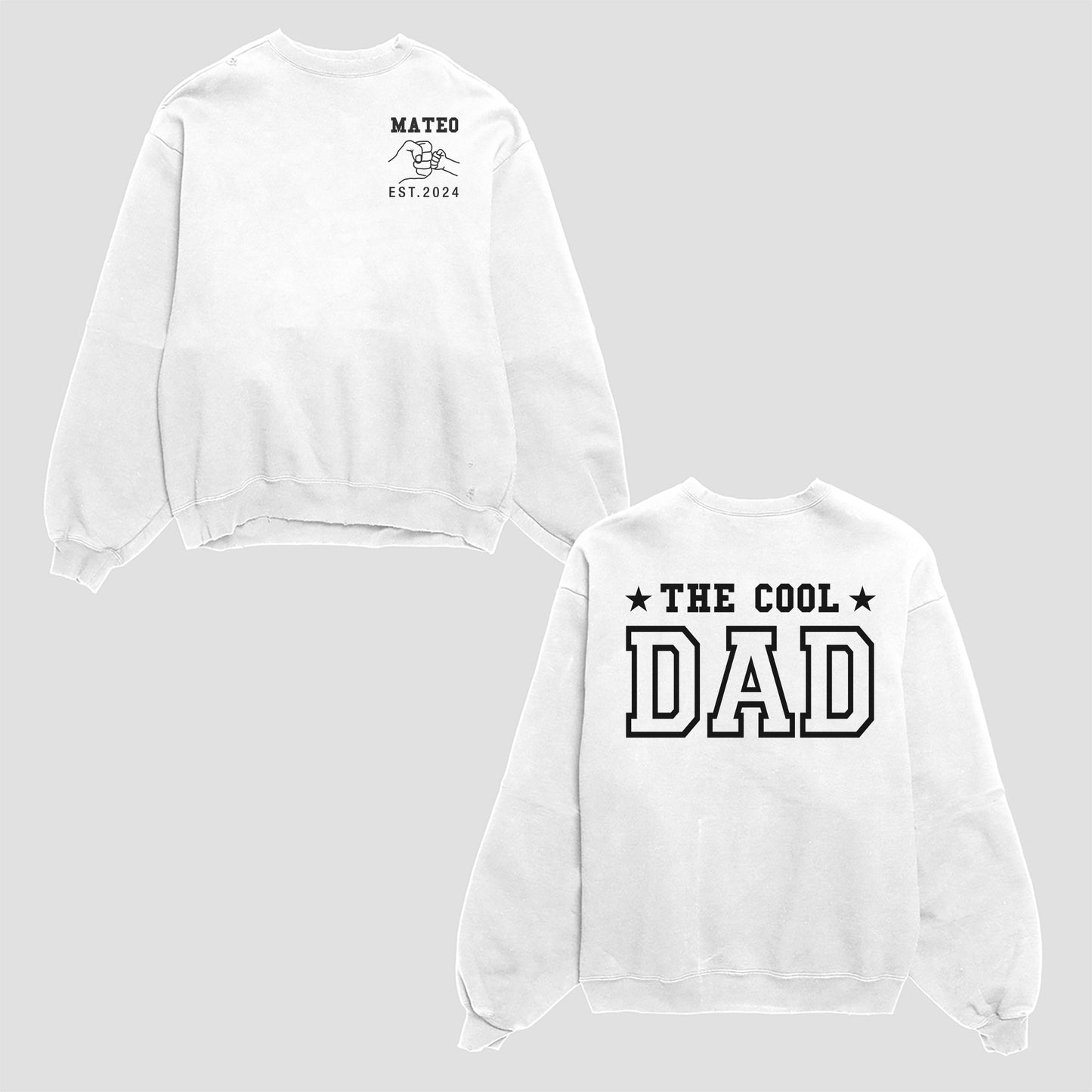 Cool Dads Club Shirt,Personalized Dad Raised Fist Bump T-Shirt, Custom Kid Names and year of birth Gift For Daddy, New Dad Shirt, Father’s Day Gift, Best Dad Shirt, Favorite Dad Gift