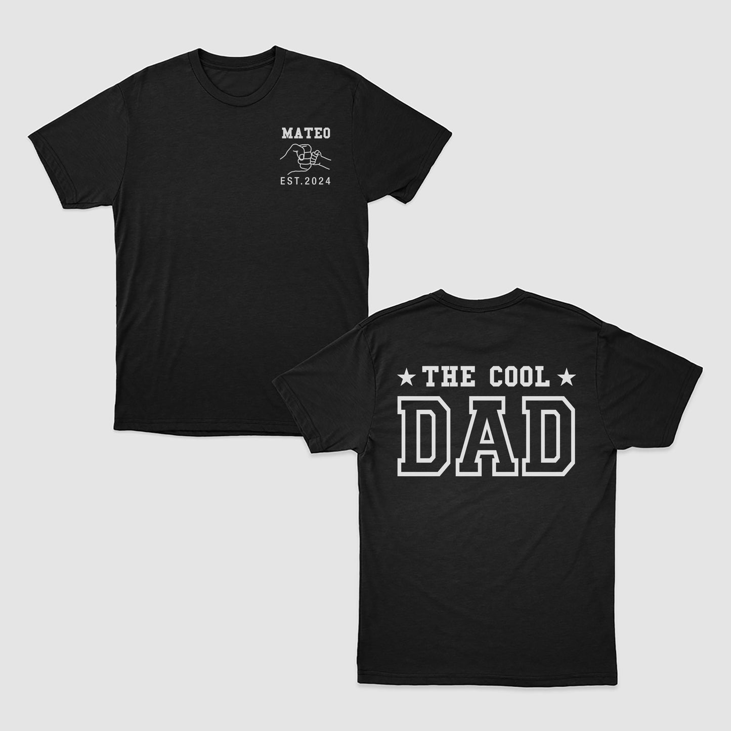 Cool Dads Club Shirt,Personalized Dad Raised Fist Bump T-Shirt, Custom Kid Names and year of birth Gift For Daddy, New Dad Shirt, Father’s Day Gift, Best Dad Shirt, Favorite Dad Gift