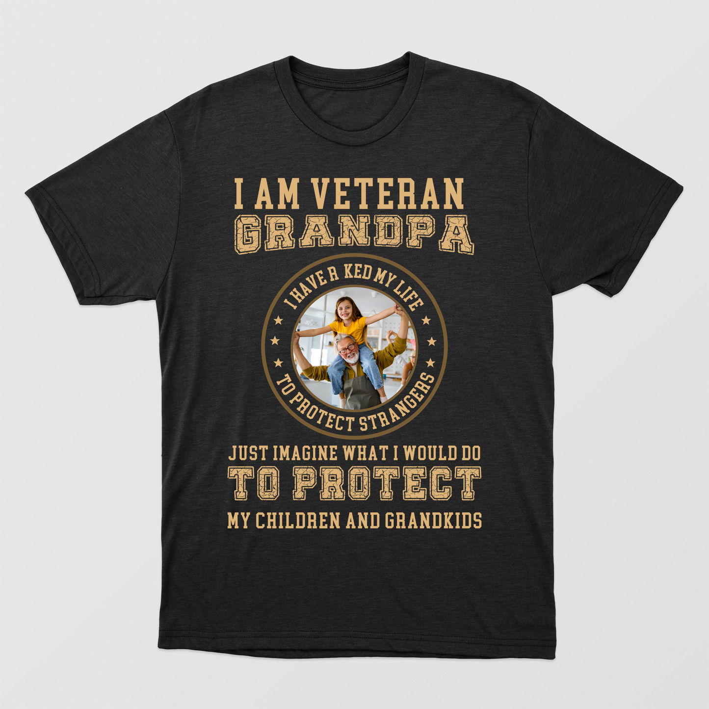 I'm Veteran Grandpa Shirt, Veteran Shirt, Custom Shirt For Father's Day, Papa Shirt