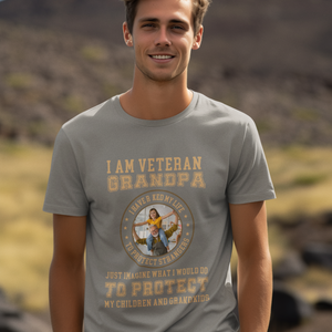 I'm Veteran Grandpa Shirt, Veteran Shirt, Custom Shirt For Father's Day, Papa Shirt