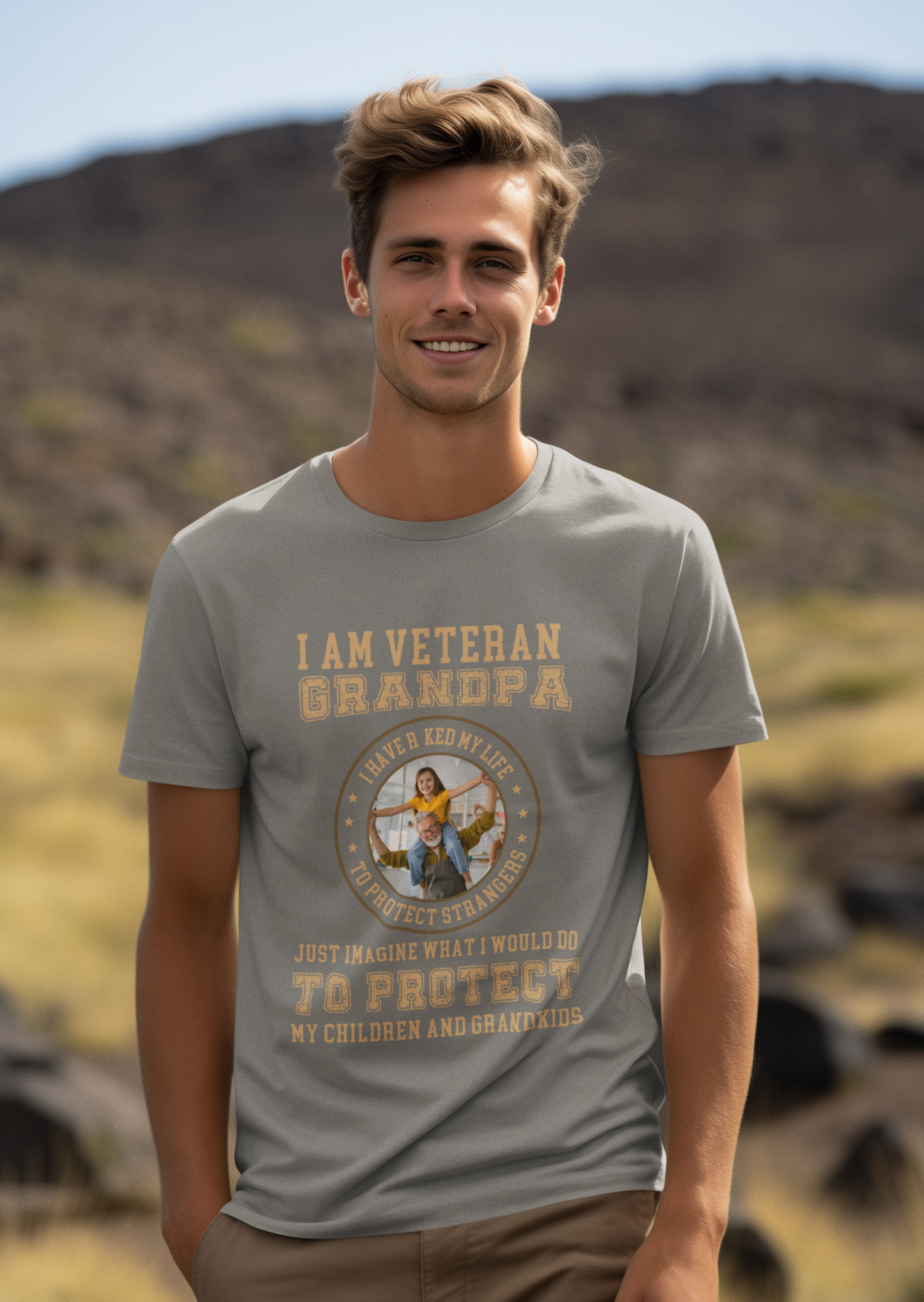 I'm Veteran Grandpa Shirt, Veteran Shirt, Custom Shirt For Father's Day, Papa Shirt