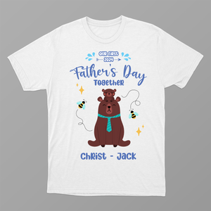 Our First Father's Day Shirt, Personalized Shirt For Father