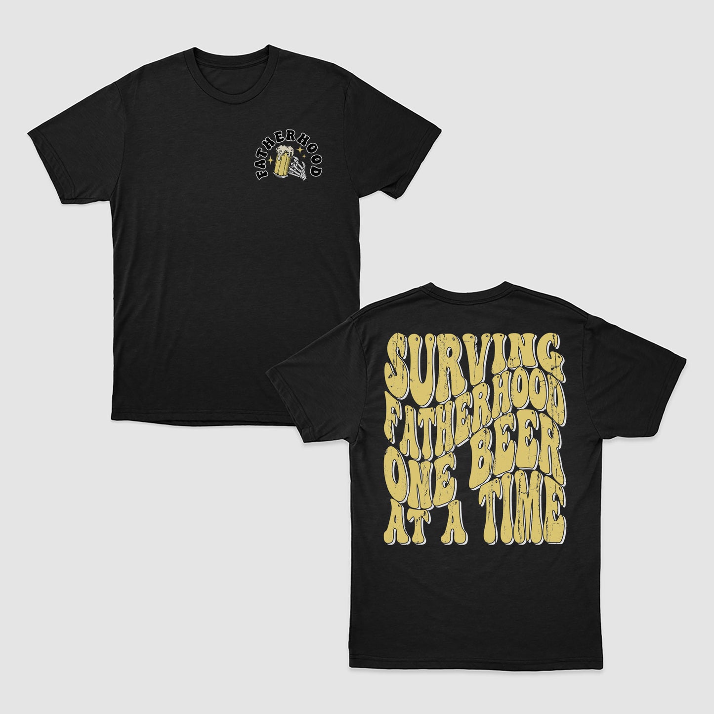 Surviving Fatherhood One Beer At A Time Shirt, Dad Beer Shirt, Fatherhood Shirt