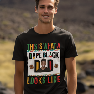 Dope Black Dad Shirt, Custom Photo Dad Shirt, Black Dad Shirt