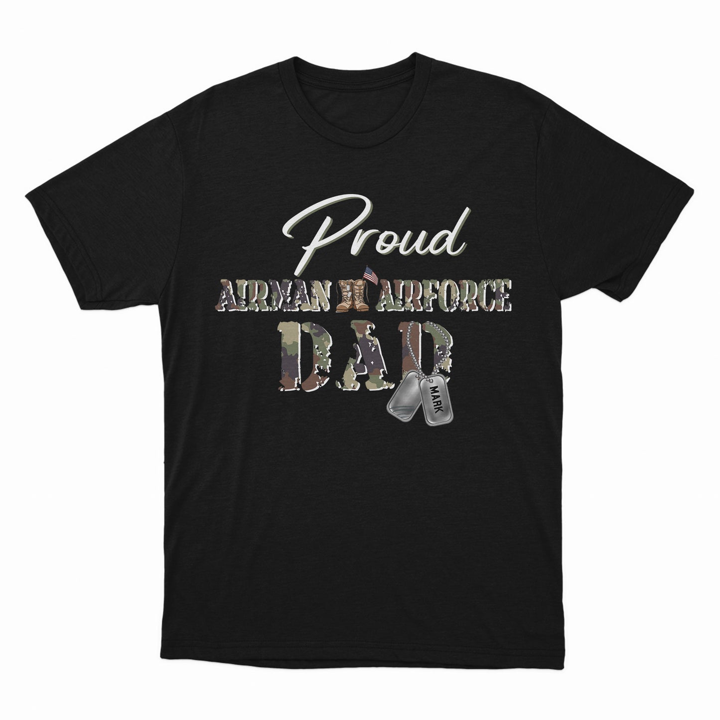 My Favorite Airman Airforce Call Me Dad, Veteran Shirt, Custom Name Shirt (Ver 2)