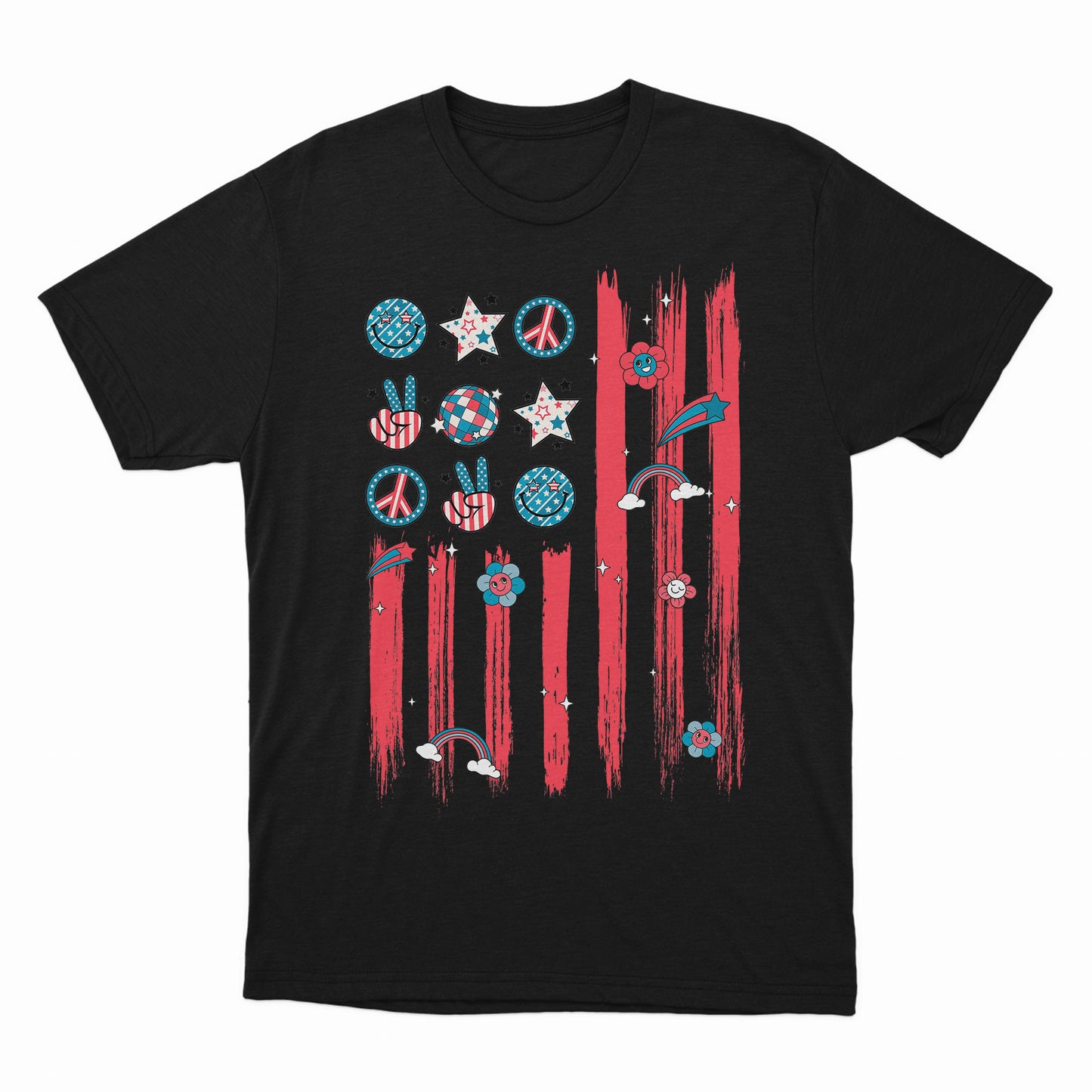Cute Retro American Flag Shirt, Custom Name For Patriotic Shirt, Happy Independence Day Shirt, Cute US Flag Shirt For Kids,