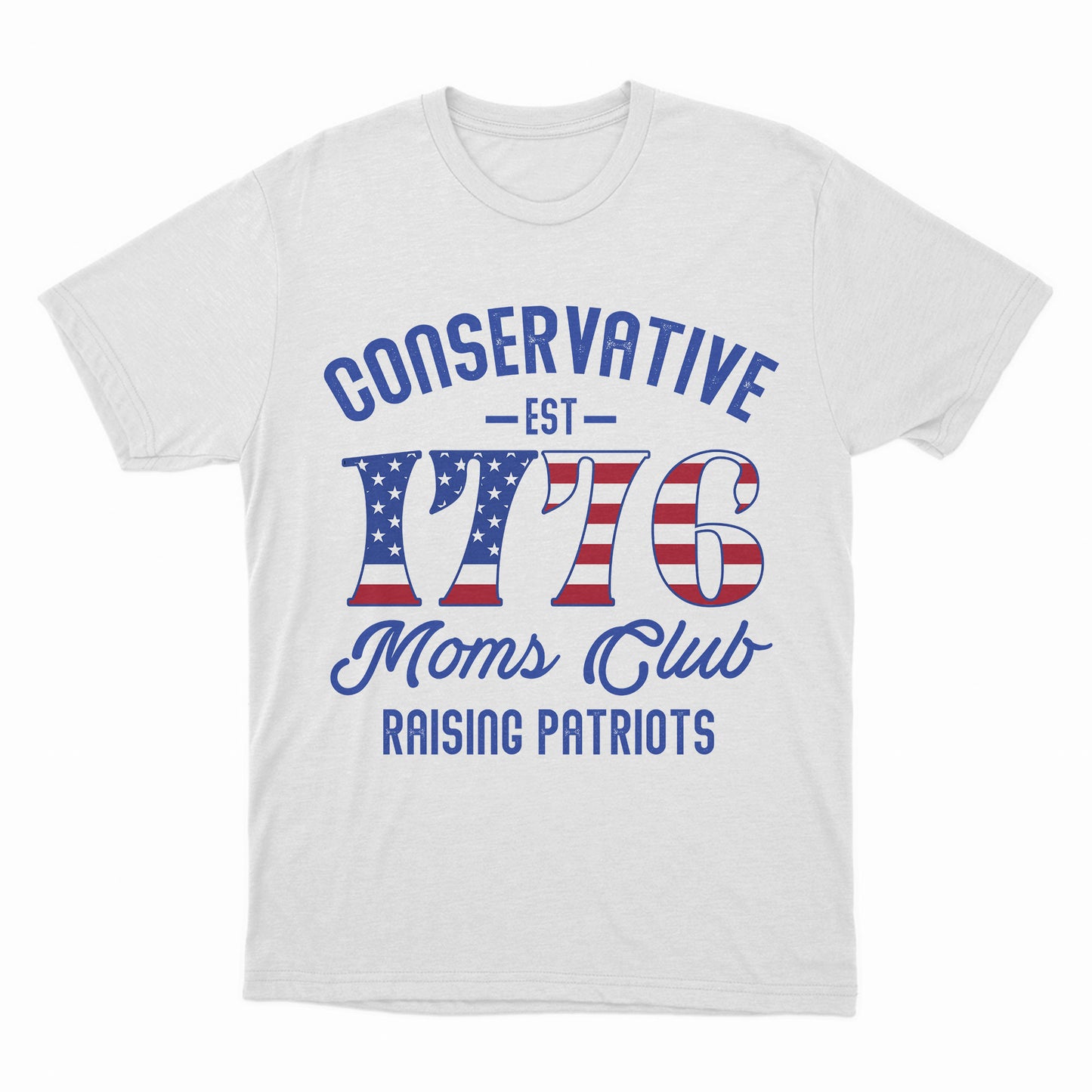 Conservative Moms Club T-Shirt, USA Patriotic Social Club Shirt, American Mama Graphic Tee, 1776 Fourth of July Mom Top, Patriotic Tshirt