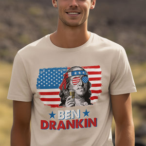 Ben Drankin 4th of July Shirt, Men Women Patriotic American USA T Shirt