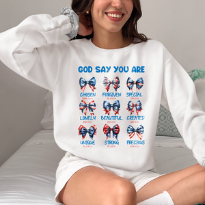 God Say You Are Shirt, Fourth Of July Shirt, 4th July Gift For Girls, Coquette 4th July Shirt, US Flag Shirt, US Bible Shirt, Happy Independence Day