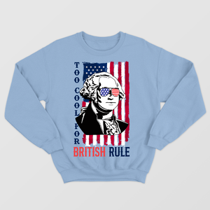 Too Cool For British Rule, George Washington Shirt, Funny 4th of July Shirt, USA Shirt, USA Graphic Tees
