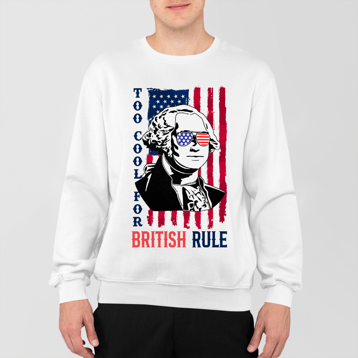 Too Cool For British Rule, George Washington Shirt, Funny 4th of July Shirt, USA Shirt, USA Graphic Tees
