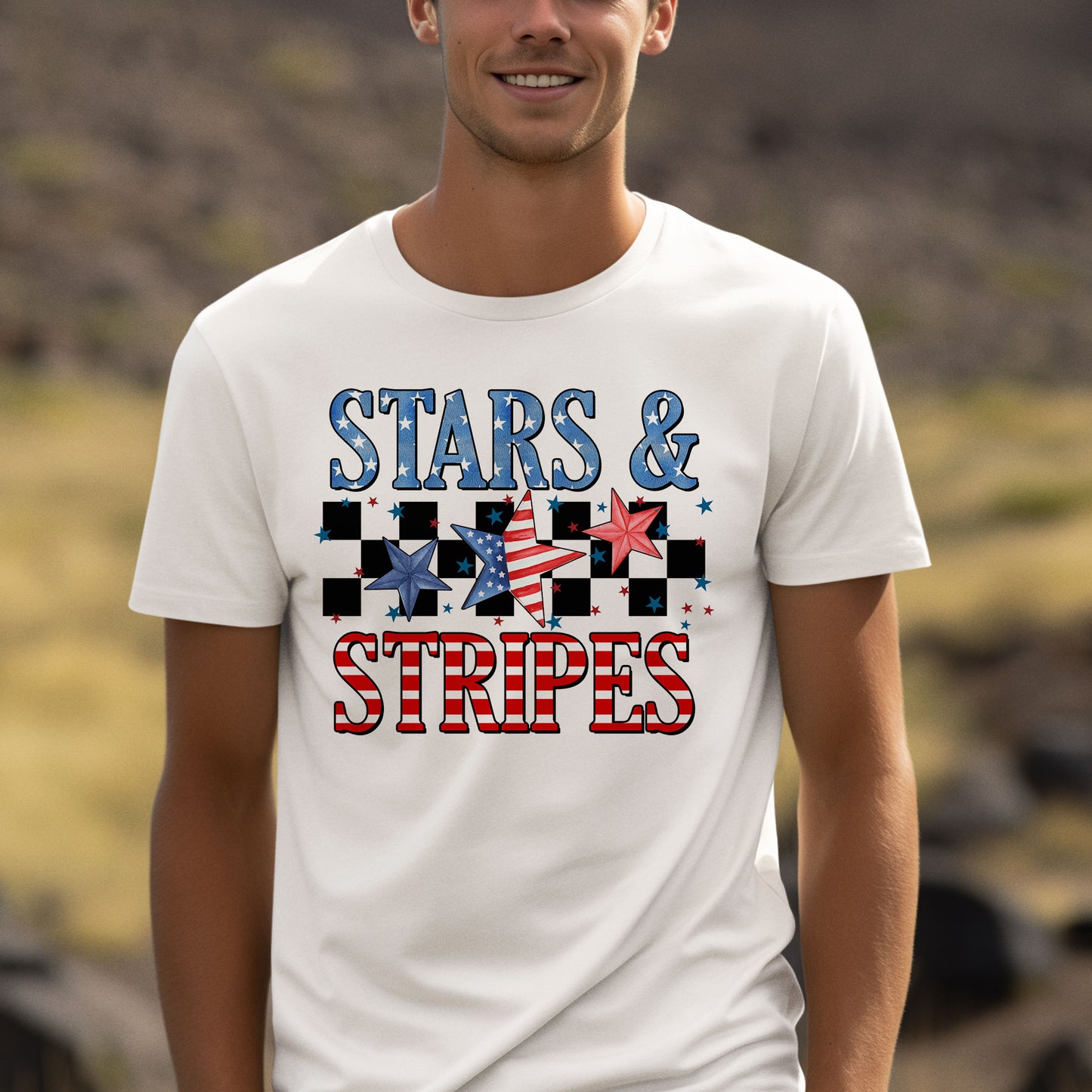 Stars and Stripes Shirt, Retro American Flag, 4th of July Shirts, Merica Shirt, Red White and Blue Shirt