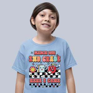 Watch Out Kindergarten Here I Come Shirt, Retro Groovy School Shirt, Cute School Supplies Shirt, Happy First Day Of School Shirt, Back To School 2024