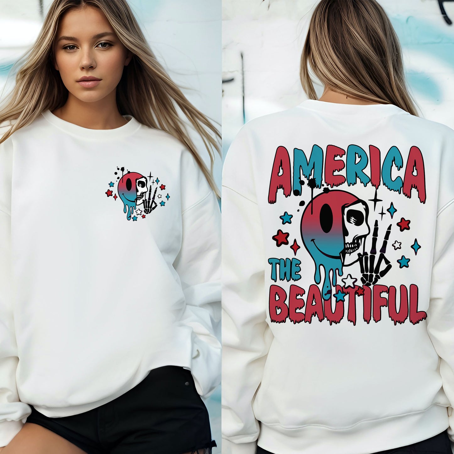 Funny Humour Groovy 4th July Shirt, America The Beautiful Shirt, Funny Skeleton Shirt, Patriotic Shirt For American, 4th July Anniversary