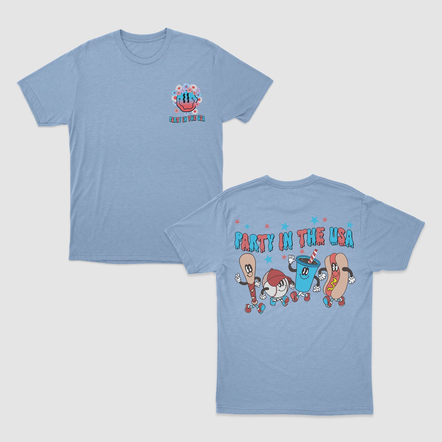 Party In The USA Hotdog And Shake T-Shirt, Retro 4th Of July Shirt July 4th American Gift, Funny Patriotic Shirt