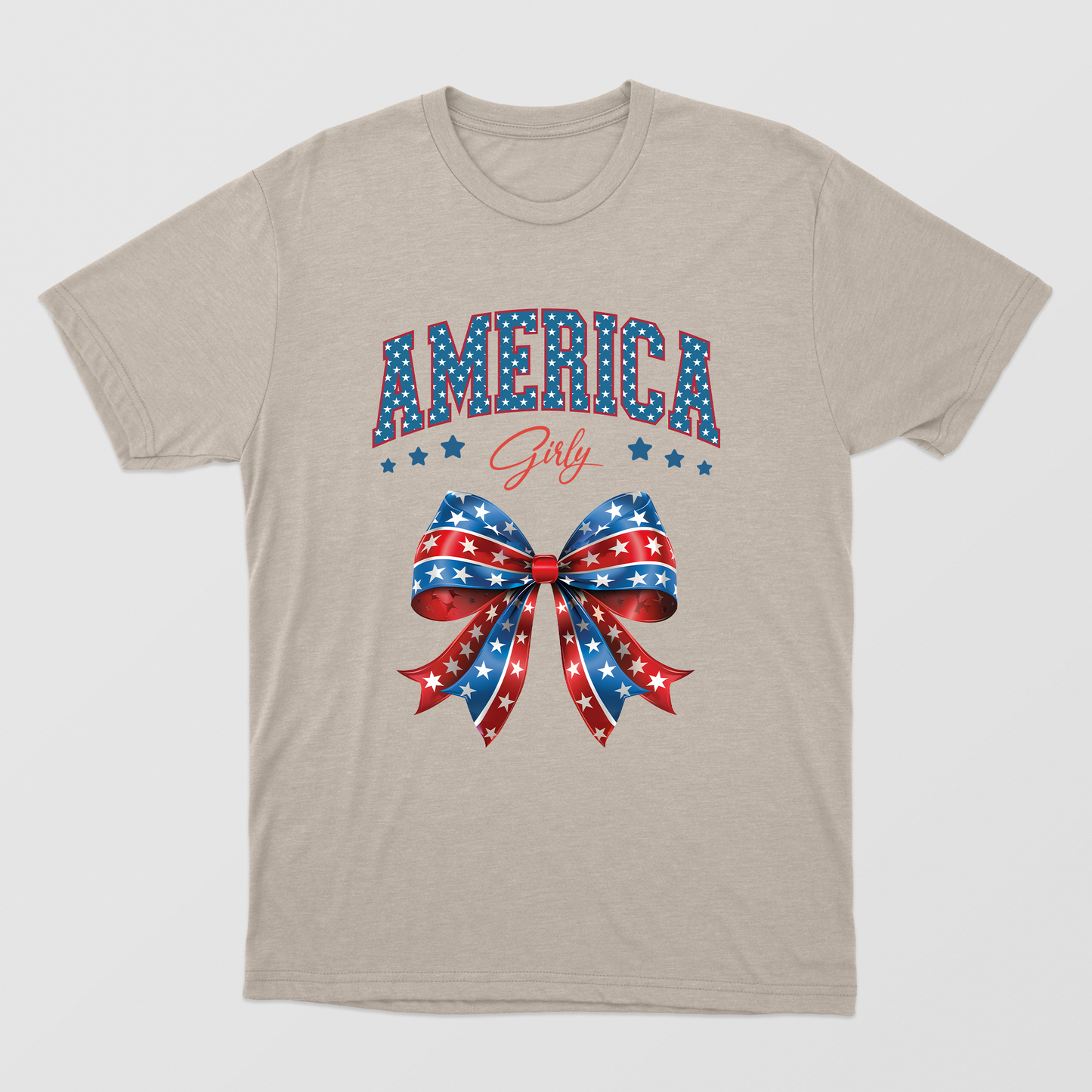 American Girly Shirt, 4th of July Outfit for Girls, Retro Independence Day Tee for Women, Patriotic Coquette Shirts