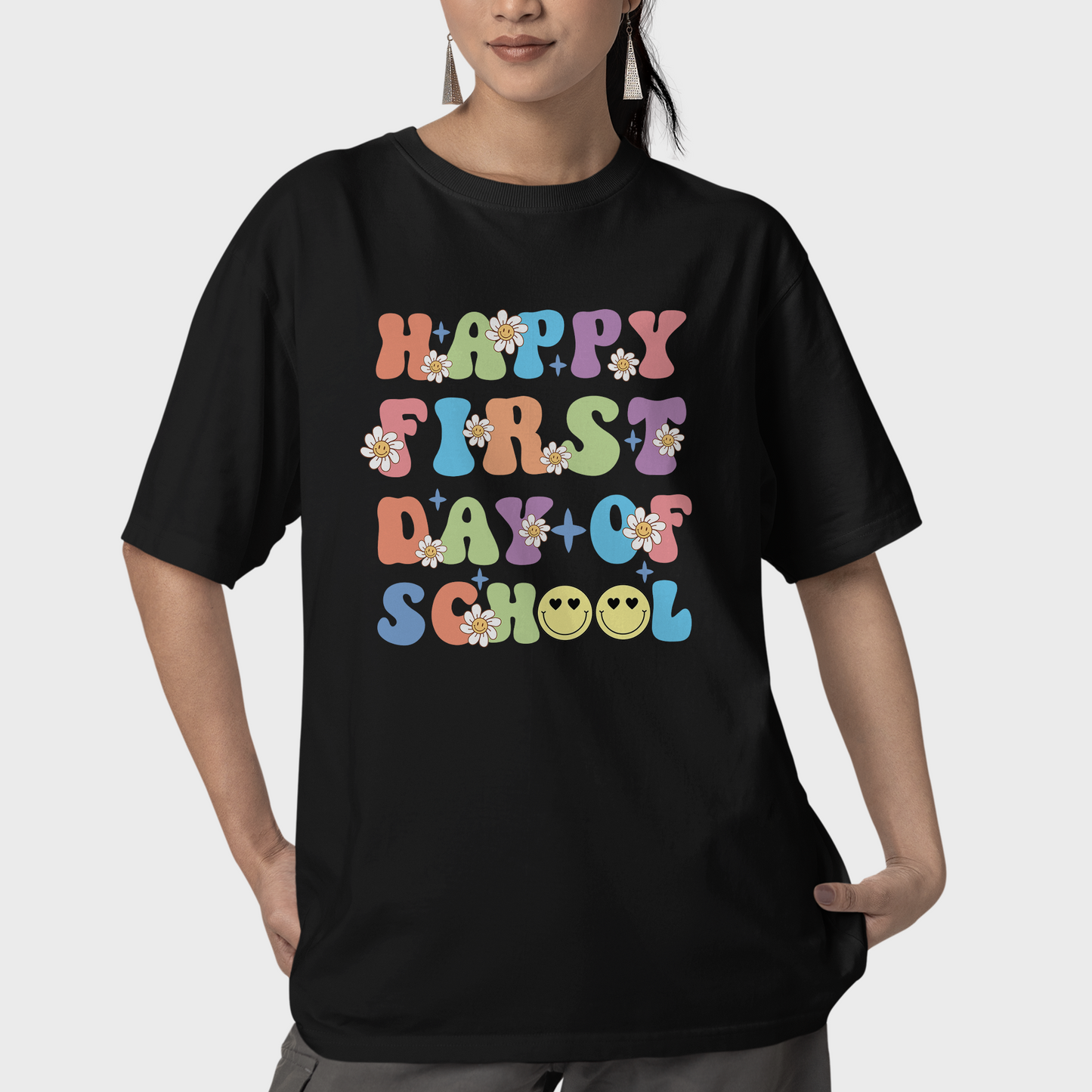 Happy First Day of School Shirt,Teacher Gift, Gift for Teachers, Kindergarten Teacher, Teacher Appreciation,Back to School Shirt, Teacher Christmas Gift