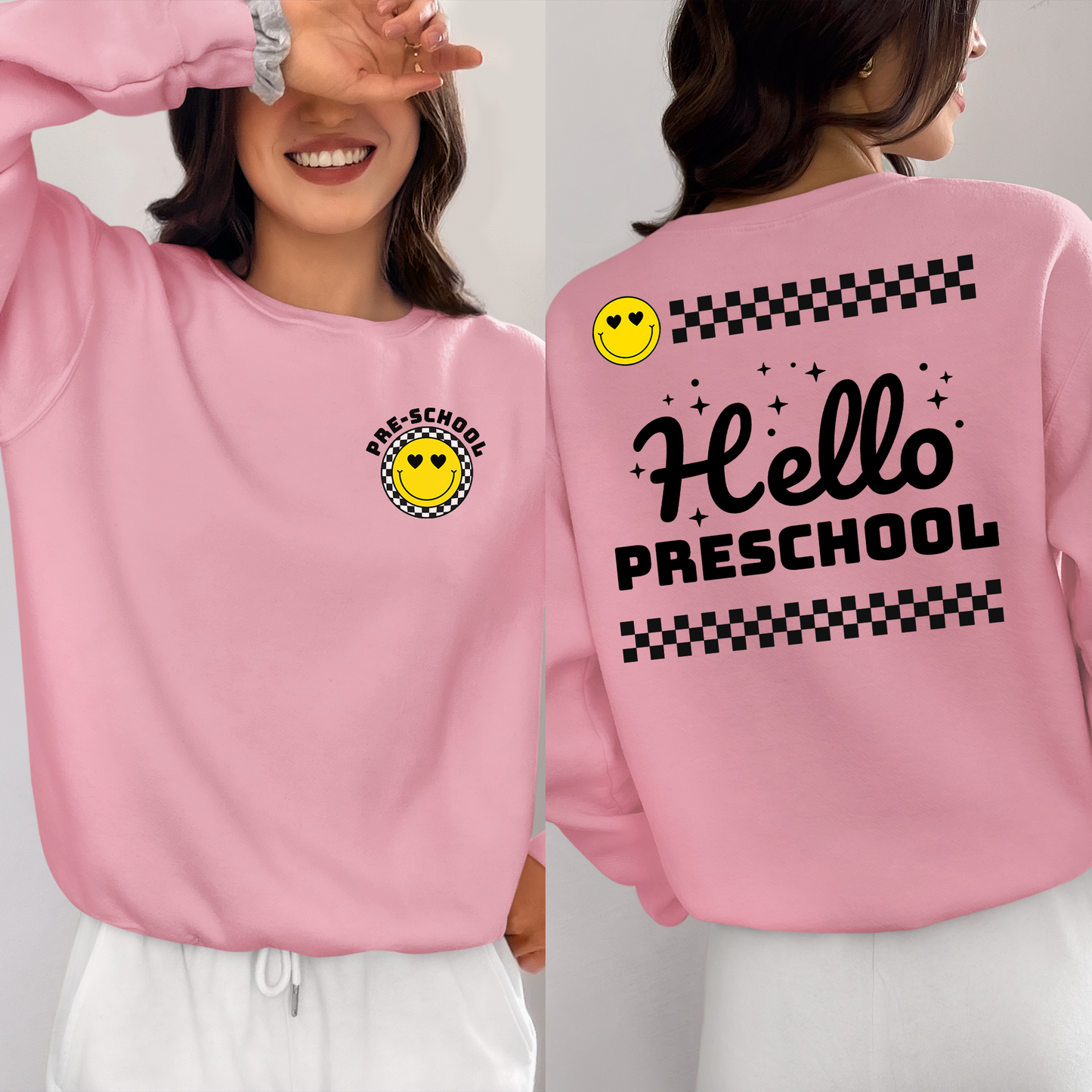 Hello New Grade Shirt, Happy Face Shirt, Crush New Level Shirt, Back To School Shirt, Funny School Shirt For Kids, Retro Groovy Shirt