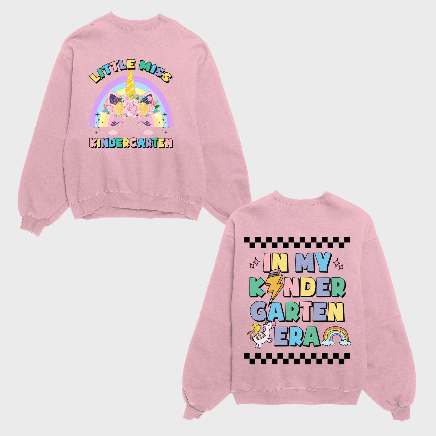 Litlle Miss In My Kindergarten Era Shirt, Custom Grade Shirt, Personlized School Shirt For Kids, Cute Unicorn Shirt, Back To School 2024